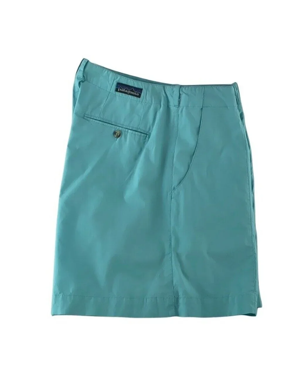 Patagonia Womens Turquoise Cotton Pleated Shorts Size 12